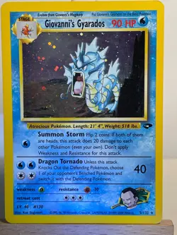 Giovanni's Gyarados [5/132] Gym Challenge Holo Rare WOTC Pokemon Card TCG - Image 2