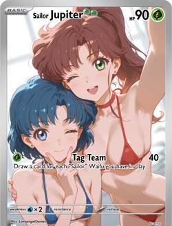 LoveangelGames-Season 2- Custom Card- Waifu Universe-Sailor Jupiter - Image 1