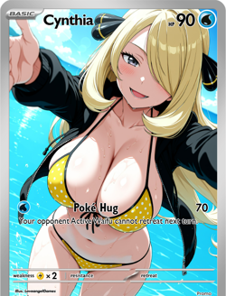 LoveangelGames-Season 2- Custom Card- Waifu Universe- Cynthia Hug - Image 1