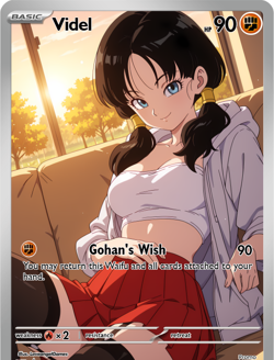 LoveangelGames-Season 2- Custom Card- Waifu Universe-Videl Wish - Image 1