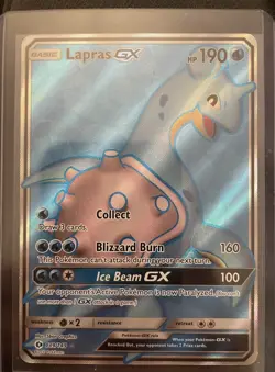 Pokemon TCG Lapras GX Full Art Ultra Rare Holo Card Sun Moon 139/149 Near Mint - Image 1