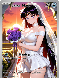 LoveangelGames-Season 2- Custom Card- Waifu Universe- Sailor Mars - Image 1