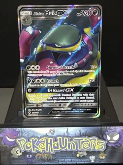 Pokemon Card Alolan Muk GX 138/147 Burning Shadows Full Art Light Play - Image 1