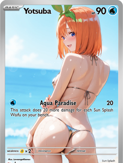 LoveangelGames-Season 2- Custom Card- Waifu Universe-Yotsuba SunSplash - Image 1