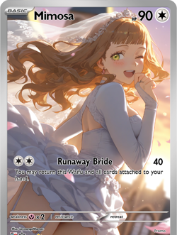 LoveangelGames-Season 2- Custom Card- Waifu Universe- Mimosa Bride - Image 1