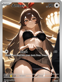 LoveangelGames-Season 2- Custom Card- Waifu Universe-Amber Sneak - Image 1