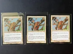 3 x INTREPID HERO Cards from Urza's Saga Edition of Magic the Gathering MTG - Image 1