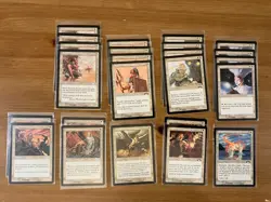 Lot of 24 MTG Cards from Exodus Edition, Magic the Gathering White 1998 - Image 1