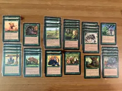 Lot of 31 Green MTG Cards from Weatherlight Edition, Magic the Gathering 1997 - Image 1