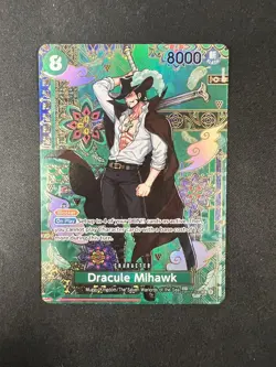 One Piece TCG OP12-030 Dracule Mihawk Special Print SP OP14 AA Card Game CCG ENG - Image 1