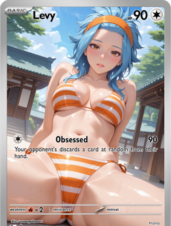 LoveangelGames-Season 2- Custom Card- Waifu Universe- Levy Obsessed - Image 1