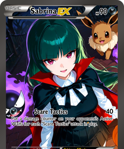 LoveangelGames-Season 2- Custom Card- Waifu Universe- SabrinaEX- Scary Nights - Image 1