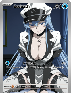 LoveangelGames-Season 2- Custom Card- Waifu Universe-Esdeath Icy Taste - Image 1