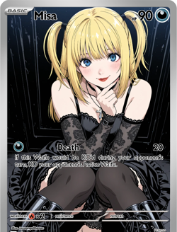 LoveangelGames-Season 2- Custom Card- Waifu Universe-Misa- Death - Image 1