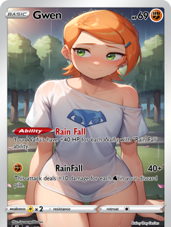LoveangelGames- Custom Card-Rainy Day Series-Gwen - Image 1