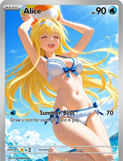 LoveangelGames-Season 2- Custom Card- Waifu Universe- Alice - Image 1
