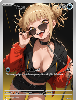 LoveangelGames-Season 2- Custom Card- Waifu Universe- Toga Unhinged - Image 1