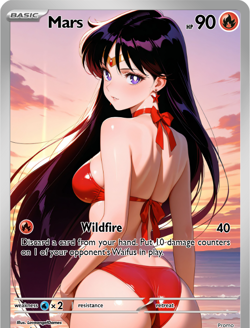 LoveangelGames-Season 2- Custom Card- Waifu Universe- Mars Wildfire - Image 1