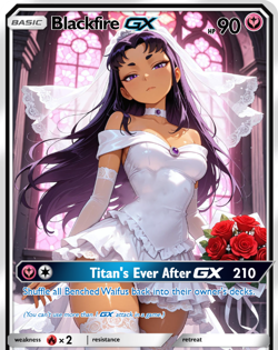 LoveangelGames-Season 2- Custom Card- Waifu Universe-Blackfire Titan After - Image 1