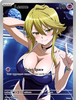 LoveangelGames-Season 2- Custom Card- Waifu Universe- Leone Quiet Space - Image 1