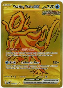 Walking Wake EX 2025 Prismatic Evolutions Holo Hyper Rare 178/131 Pokemon Card - Image 1
