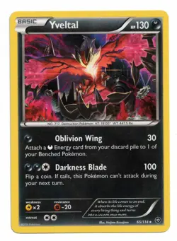 Pokemon Card: Yveltal HOLO 65/114 XY Steam Siege Rare! NM - Image 1