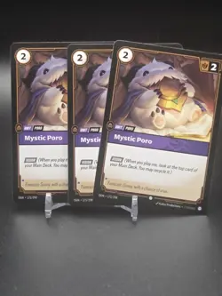 Playset 3x Riftbound Mystic Poro card 171/298 League of Legends - Image 1