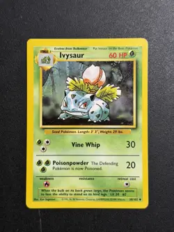Ivysaur 30/102 Base Set Unlimited Uncommon 1999 WOTC Pokemon Card NM - Image 1