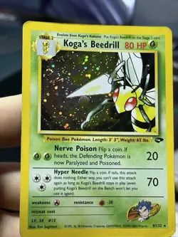 #5 Koga's Beedrill 9/132 Gym Challenge 2000 Holo Rare WOTC Pokemon Card TCG - Image 5