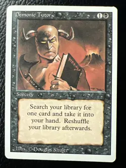 Magic the Gathering Revised Edition Demonic Tutor Sorcery - Image 1