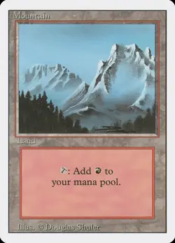 MTG Mountain (302) ** Revised Edition ** English (NM) - Image 1