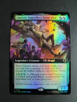 Lluwen, Imperfect Naturalist (Extended Art Foil) Rare MTG Lorwyn Eclipsed - Image 1