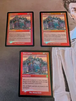 Magic: The Gathering Repercussion Foil Urza's Destiny x3 Played - Image 1