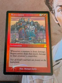 Magic: The Gathering Repercussion Foil Urza's Destiny x3 Played - Image 3