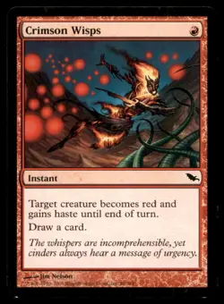 Crimson Wisps LP Light Play Shadowmoor MTG [5730] - Image 1