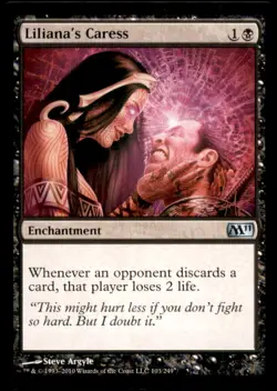 Liliana's Caress LP Light Play Magic 2011 MTG [6140] - Image 1