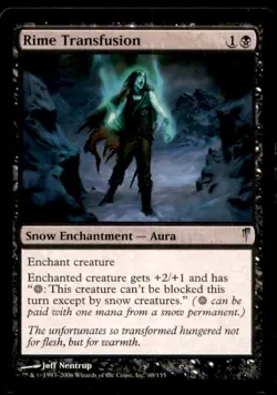 Rime Transfusion LP Light Play Coldsnap MTG [7315] - Image 1