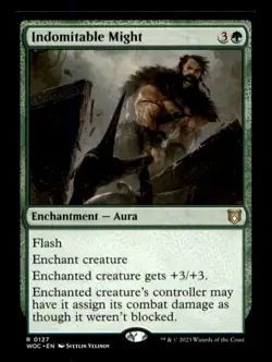 Indomitable Might LP Light Play Forgotten Realms MTG [8105] - Image 1