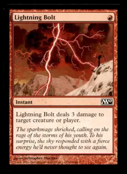 Lightning Bolt LP Light Play Magic 2010 MTG [8220] - Image 1