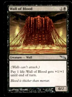 Wall of Blood LP Light Play Mirrodin MTG [8202] - Image 1