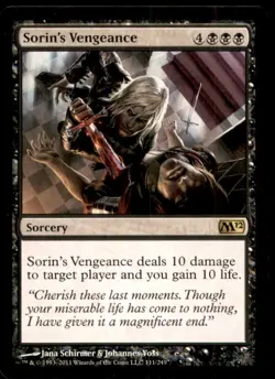 Sorin's Vengeance LP Light Play Magic 2012 MTG [7103] - Image 1