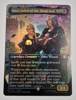 Magic MTG Final Fantasy Emet-Selch of the Third Seat Chocobo Track Foil Rare NM - Image 1