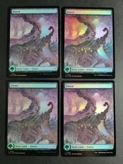 Forest 0283 (X4 Foil) Land MTG Lorwyn Eclipsed - Image 1