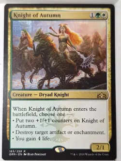 Knight of Autumn - Guilds of Ravnica - Magic the Gathering MTG Nice! - Image 1