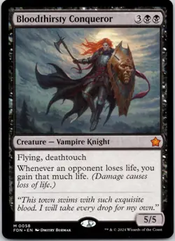 Bloodthirsty Conqueror 58 Foundations NM MTG - Image 1