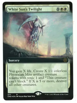 MTG White Sun's Twilight Borderless Foil Phyrexia Magic The Gathering TCG CCG - Image 1
