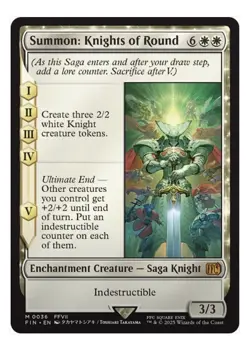 NM Summon: Knights of Round - Magic the Gathering - Final Fantasy Reg - Free Shi - Image 1