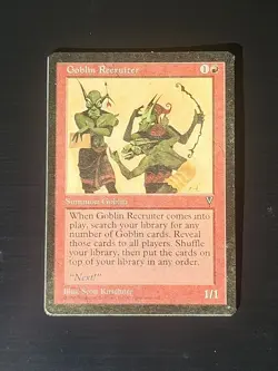 💥 Goblin Recruiter 💥 MTG Visions Set LP/NM Magic The Gathering - Image 1