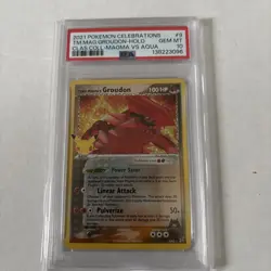 2021 POKEMON CELEBRATIONS #9 TEAM MAGMA'S GROUDON HOLO PSA 10 GEM MINT NEW - Image 1