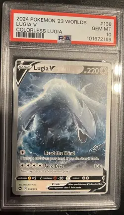 Lugia V 138195 Pokemon World Championship Deck Colorless Lugia PSA 10 POP 45 - Image 1